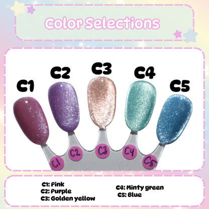 Candy Colored Cat Eye (solid color cat eye set)