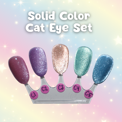 Candy Colored Cat Eye (solid color cat eye set)